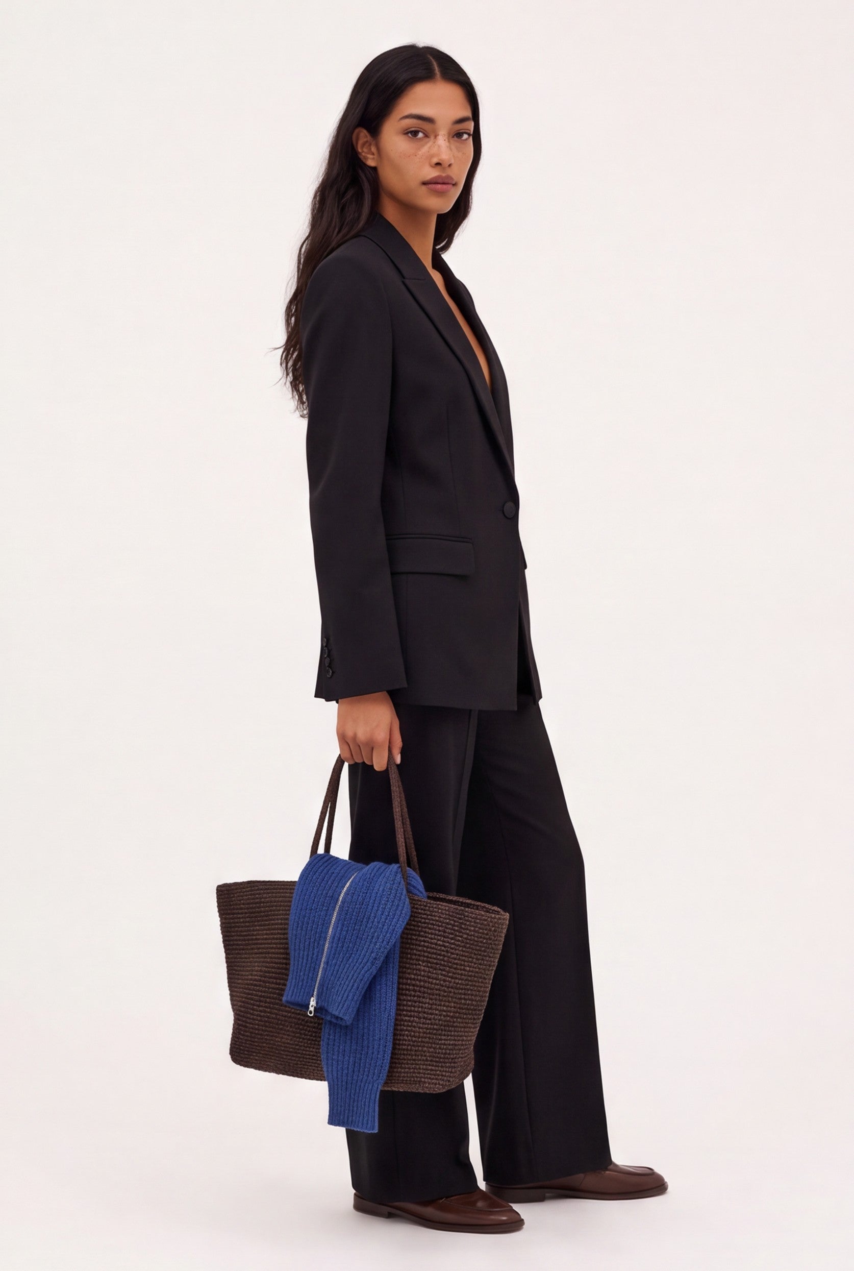 PANTALON SURPIQURE - CLEO - NOIR