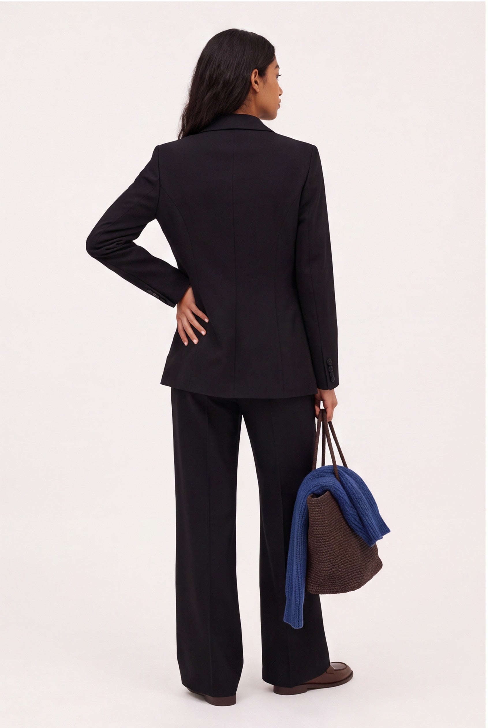 PANTALON SURPIQURE - CLEO - NOIR