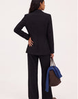 PANTALON SURPIQURE - CLEO - NOIR