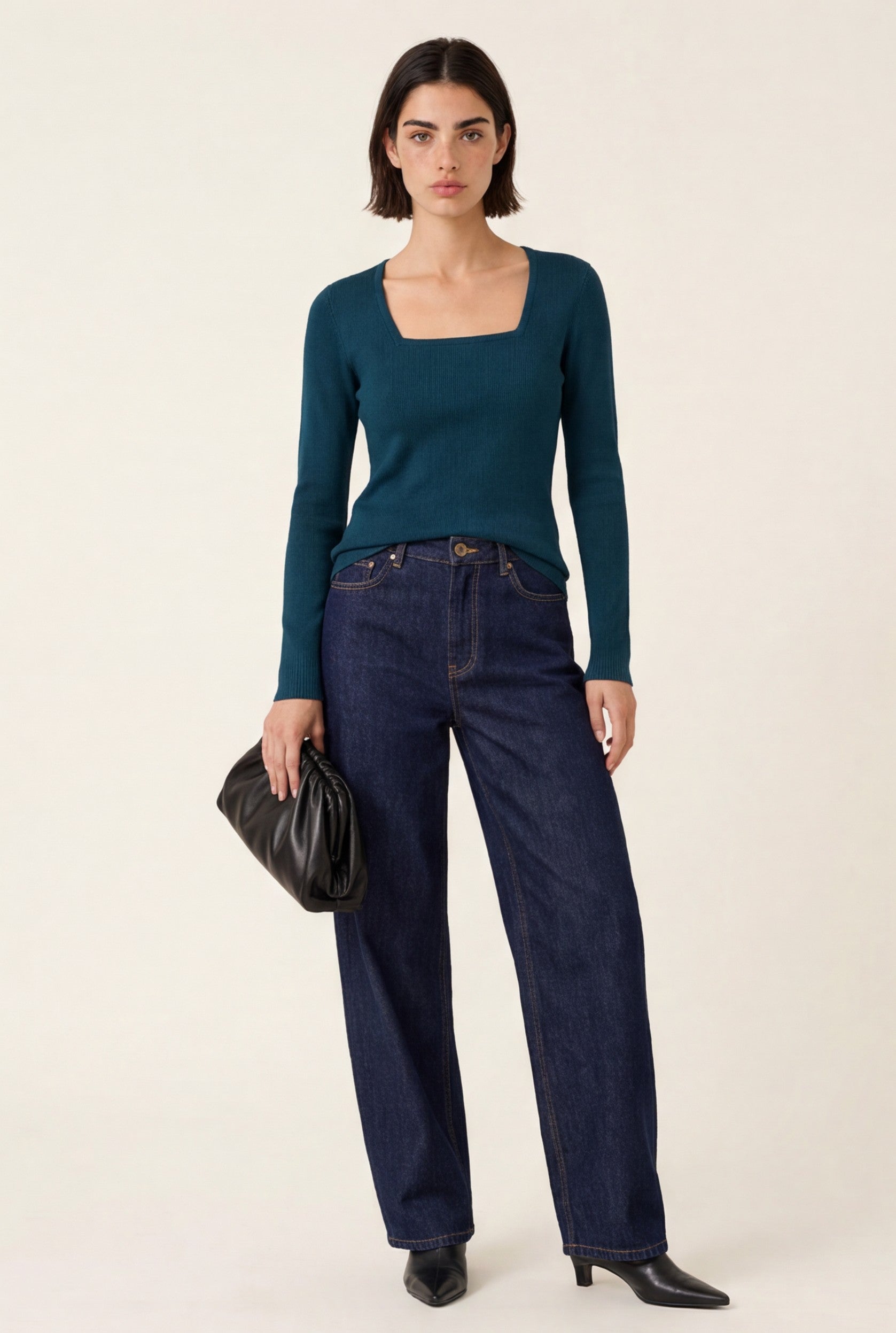 PULL COL CARRE - OLYMPE - FORET