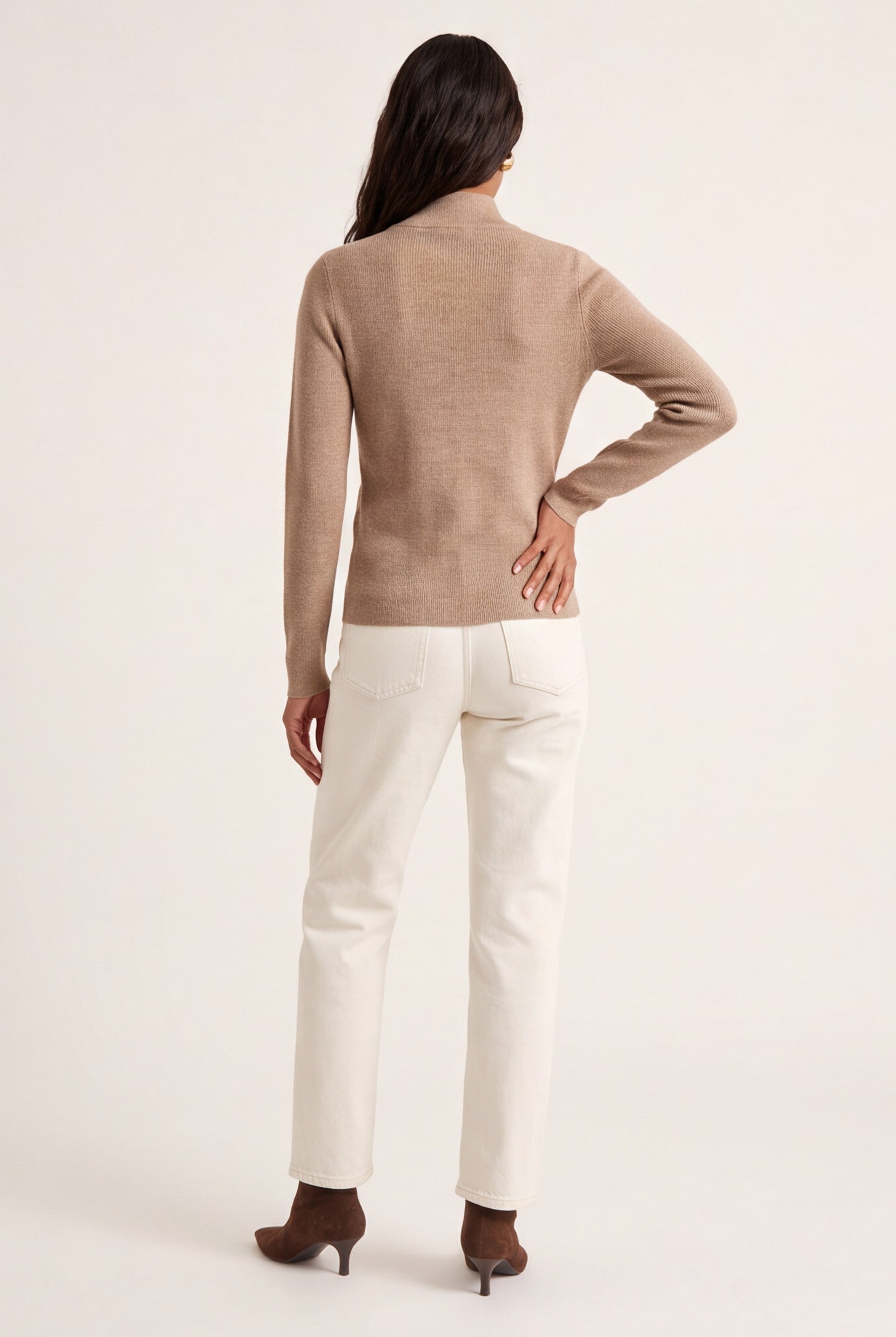 PULL ZIPPE - OLYMPE - CAMEL CHINE
