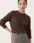 PULL TORSADES - DANITA - CHOCOLAT