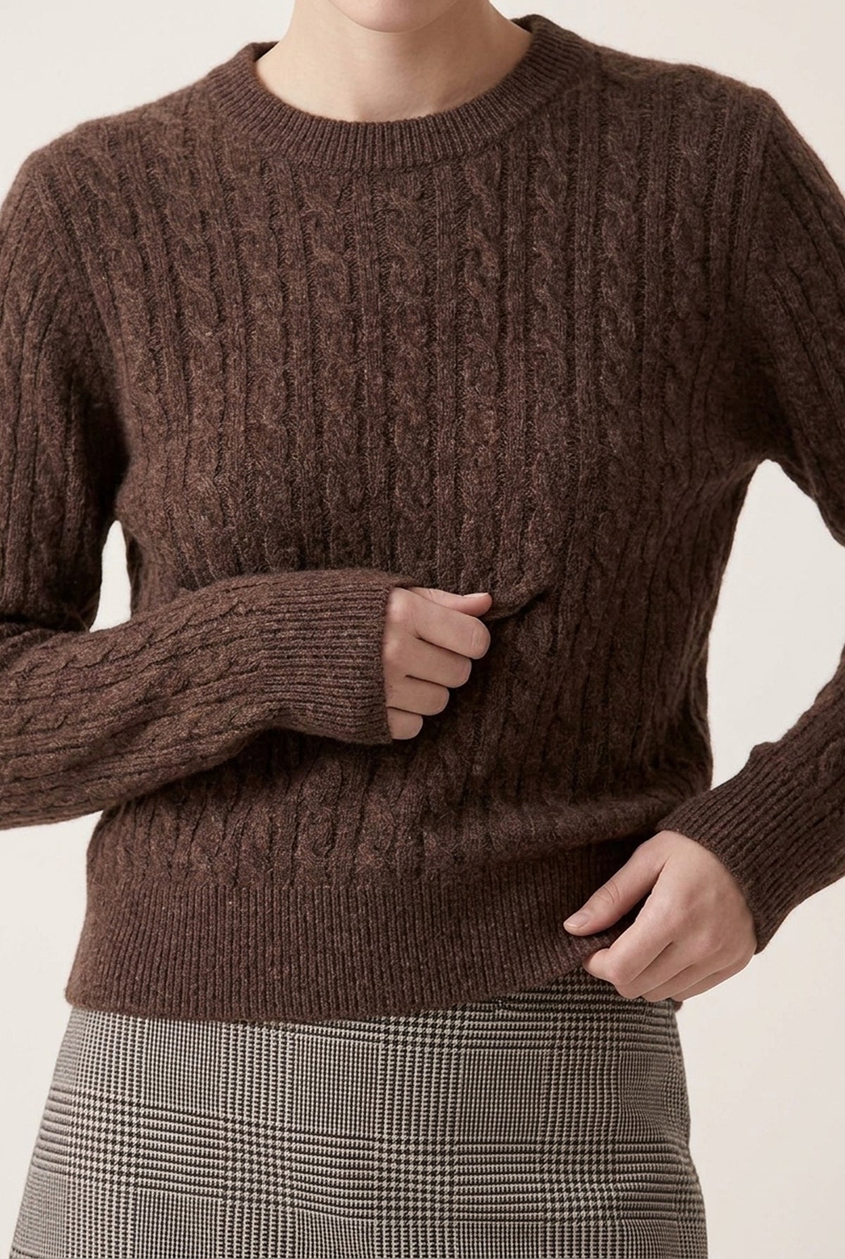 PULL TORSADES - DANITA - CHOCOLAT