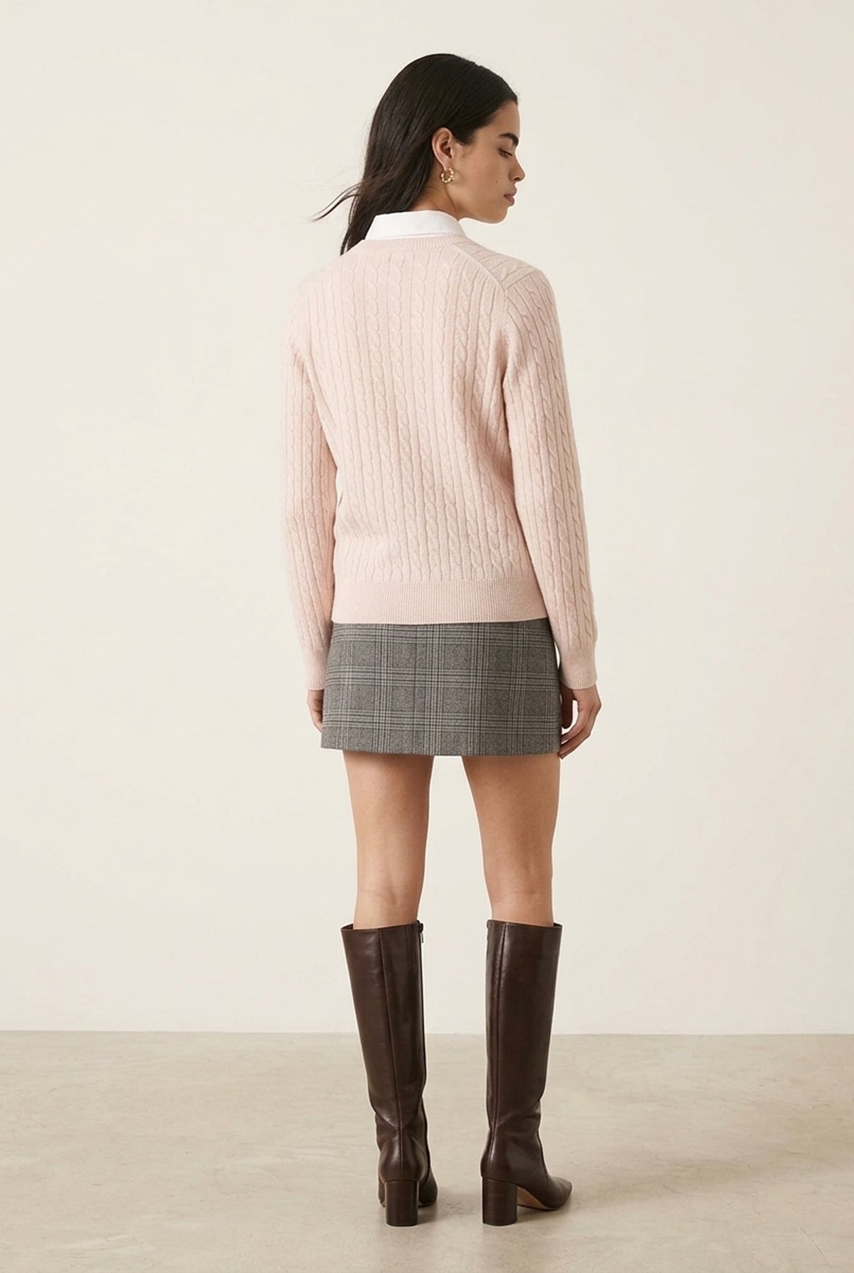PULL TORSADES - DANITA - ROSE PALE