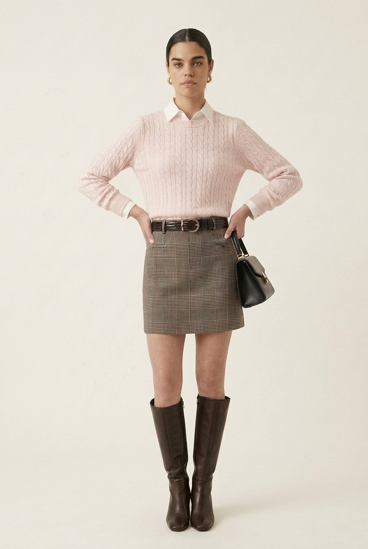 PULL TORSADES - DANITA - ROSE PALE