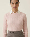 PULL TORSADES - DANITA - ROSE PALE