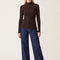 PULL COL MONTANT - D-BAYRON - AUBERGINE