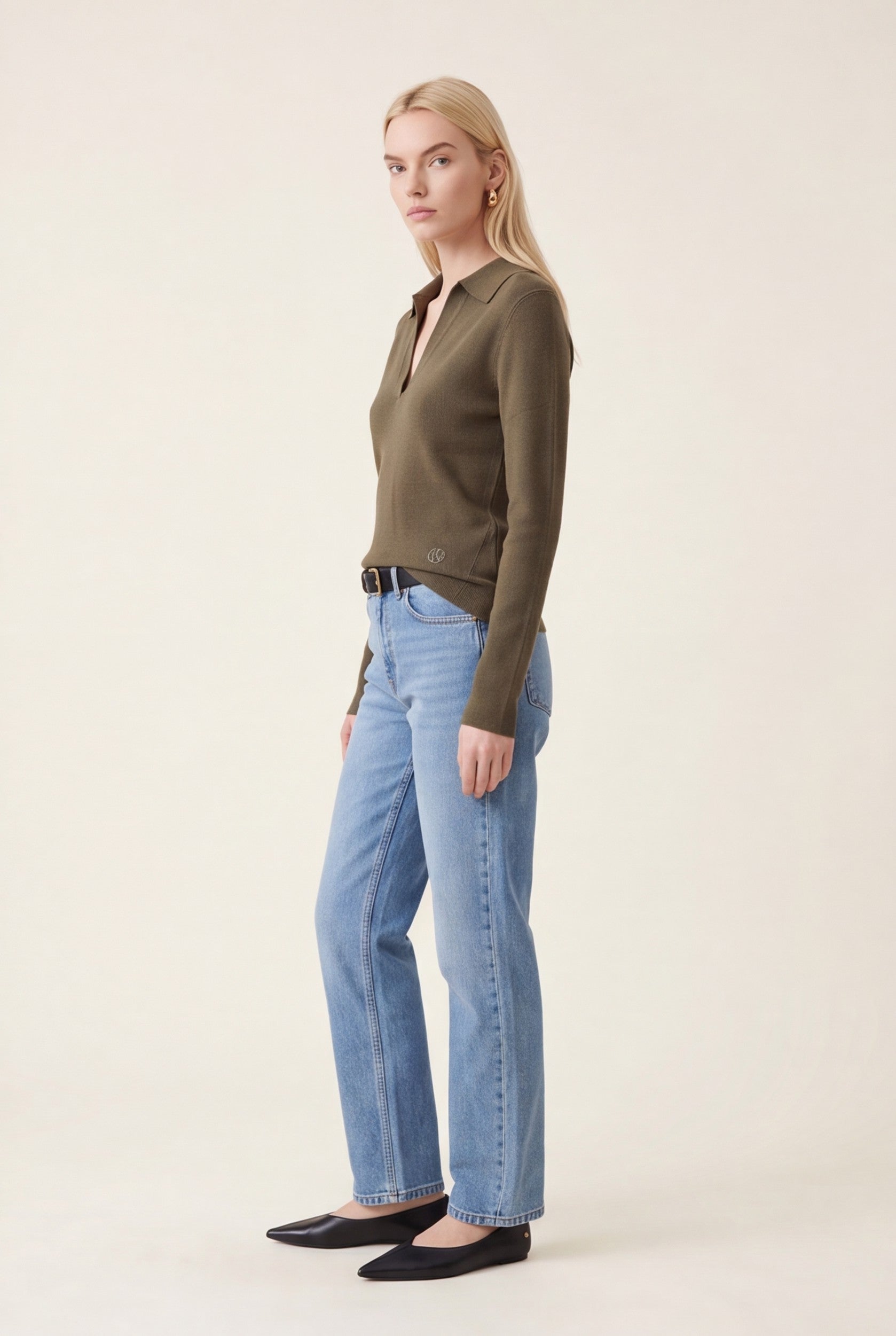 PULL POLO - D-CRISTINA - KAKI