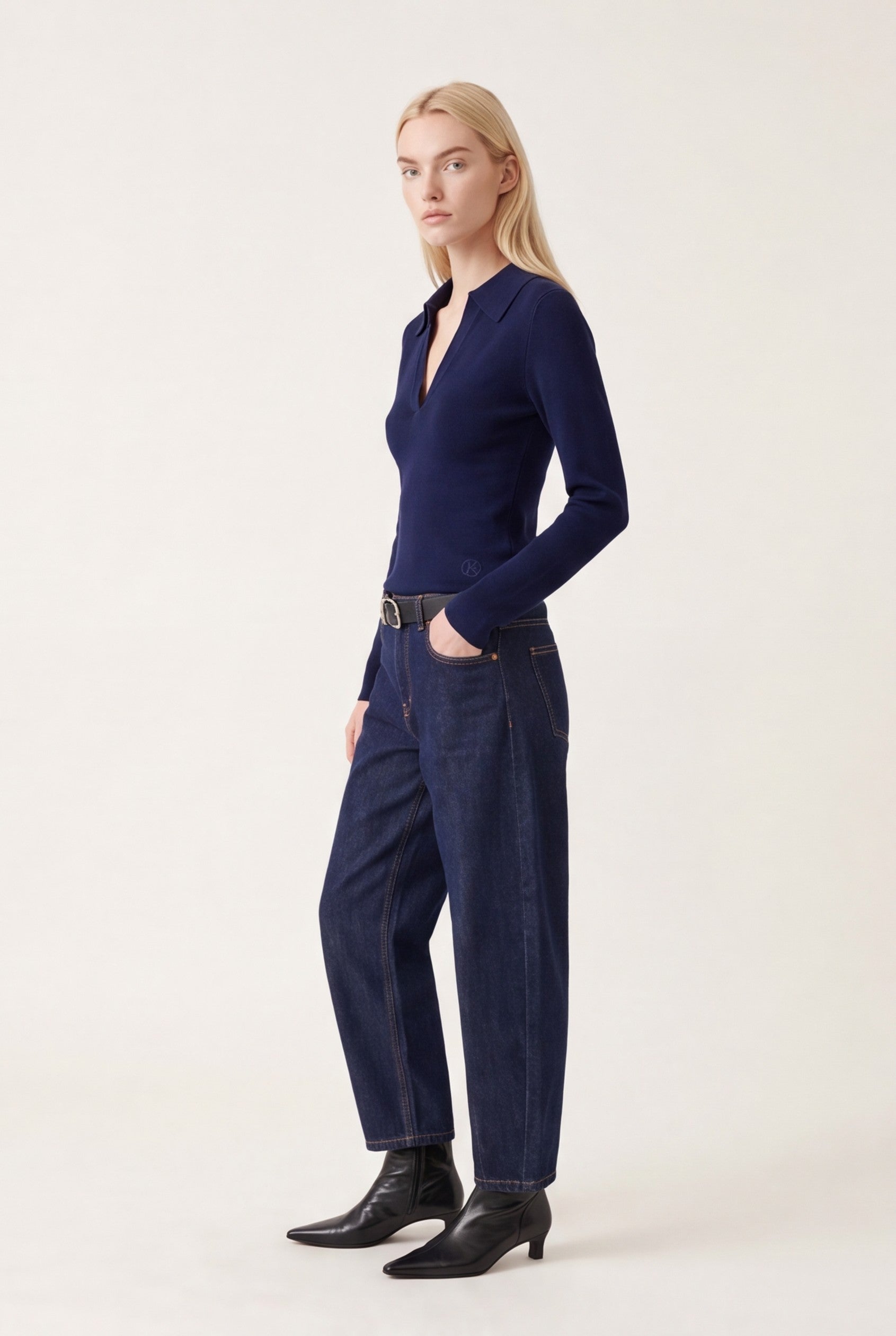 PULL POLO - D-CRISTINA - MARINE