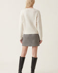 PULL COL V TORSADE - DARI - ECRU
