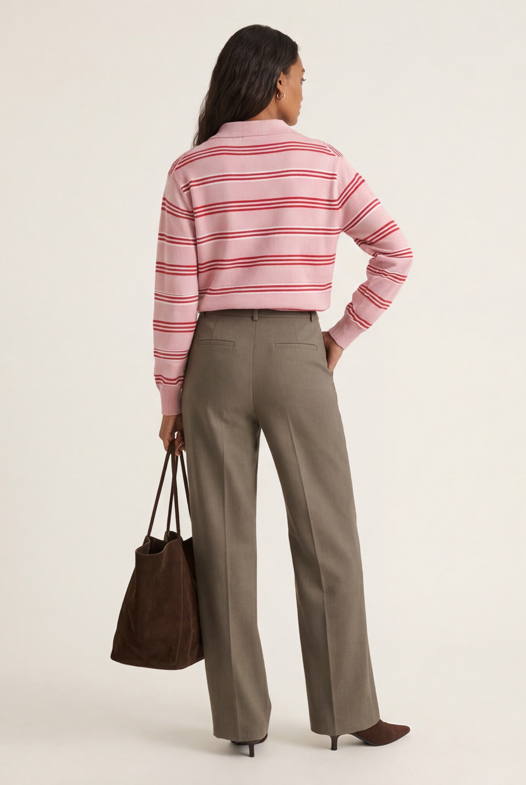 PULL POLO RAYE - DARIA - ROSE/ROUGE