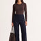 PANTALON TAILLE BASSE - CLEO - SABLE