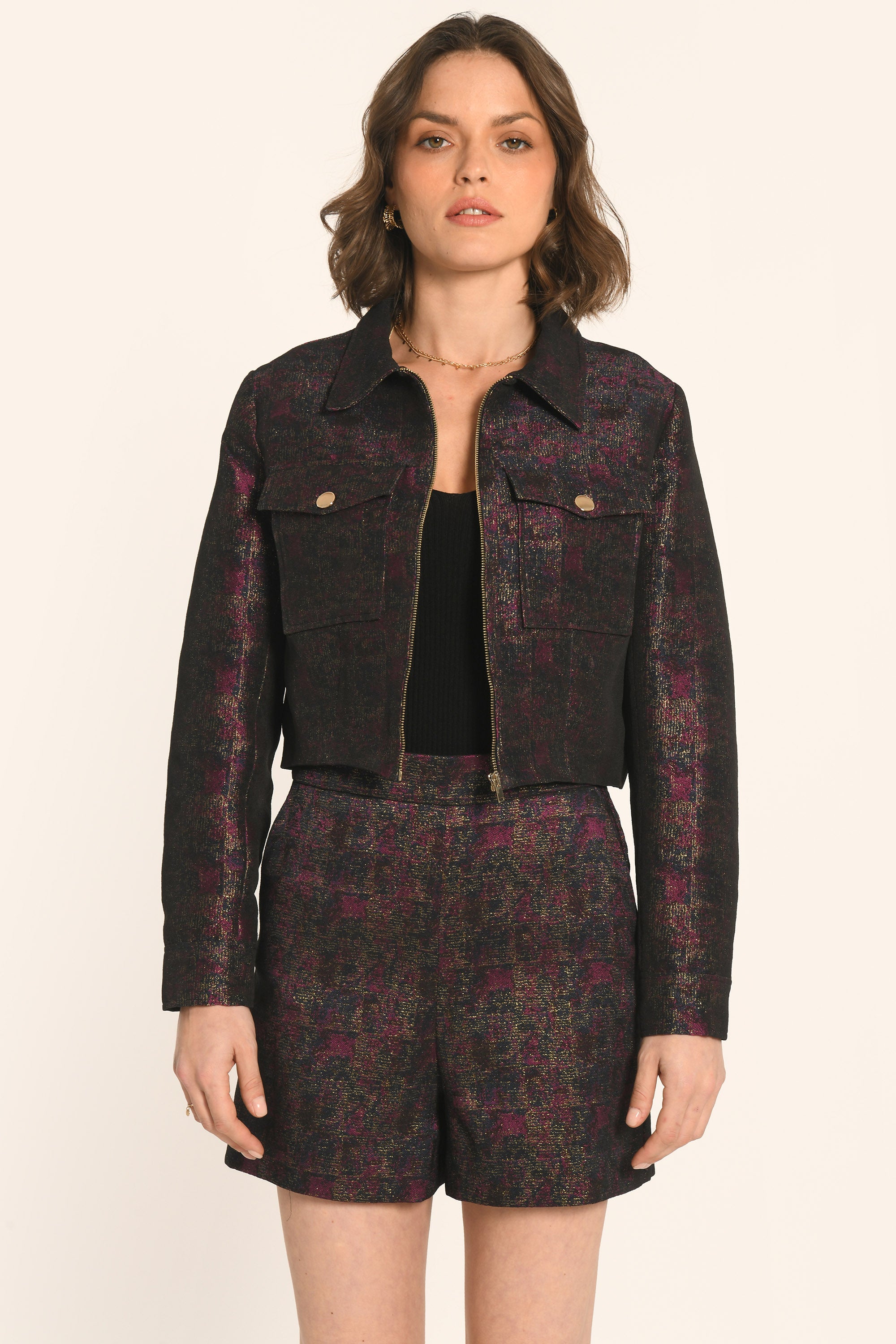 VESTE COURTE - NAVY - ADENORA