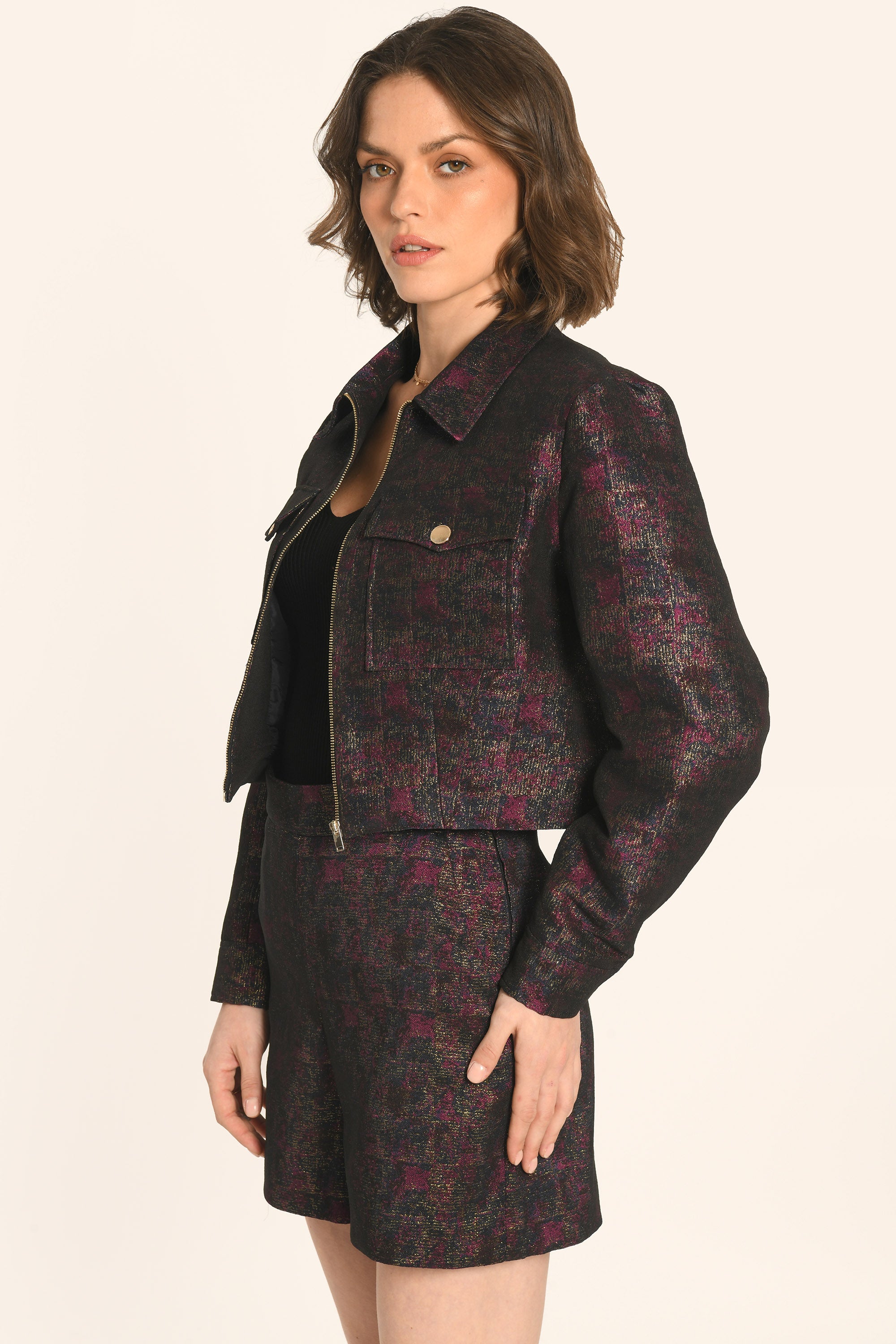 VESTE COURTE - NAVY - ADENORA