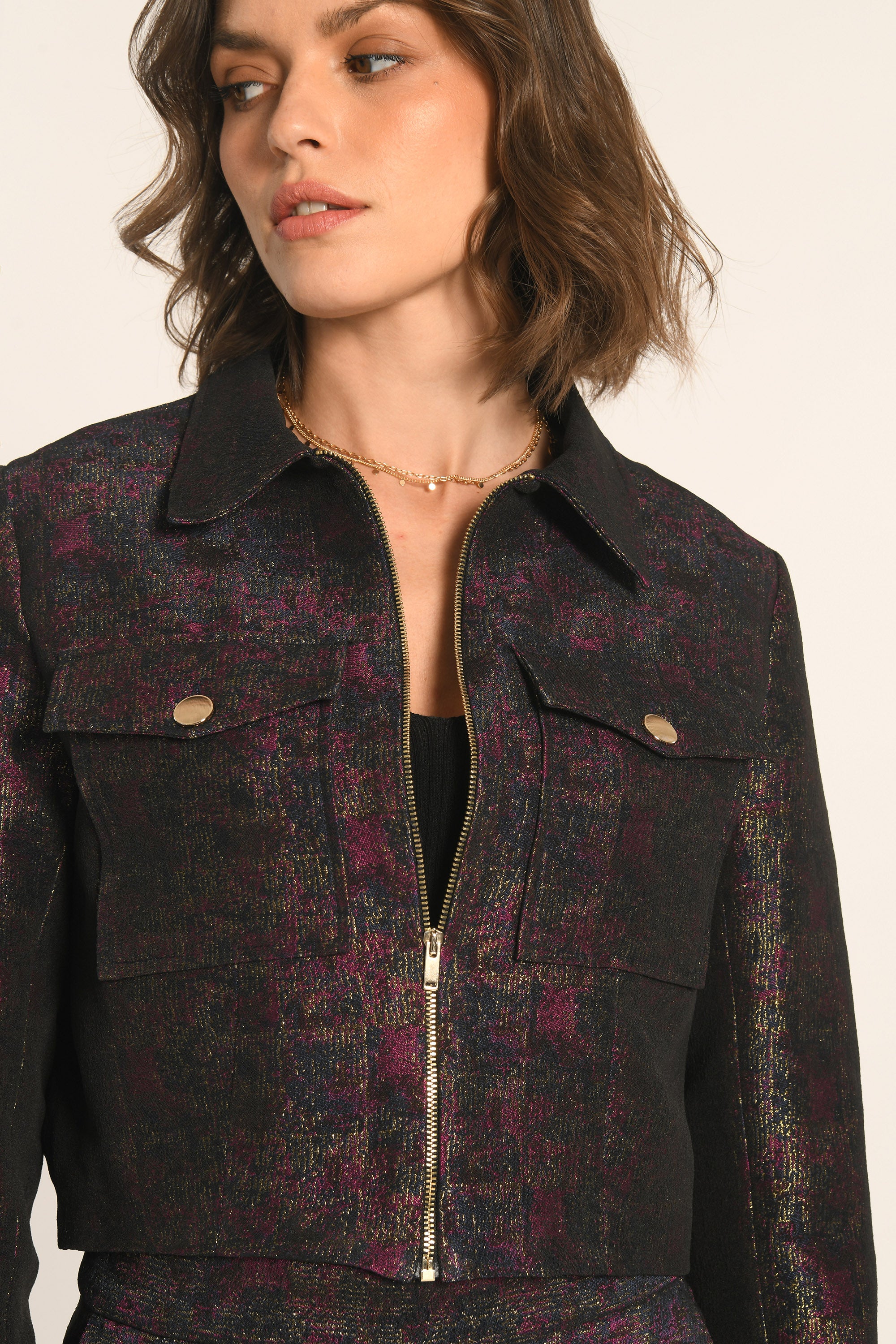 VESTE COURTE - NAVY - ADENORA