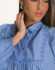CHEMISIER BRODERIES  - AICHA - CHAMBRAY