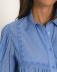 CHEMISIER BRODERIES  - AICHA - CHAMBRAY