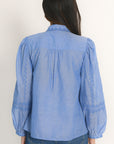 CHEMISIER BRODERIES  - AICHA - CHAMBRAY