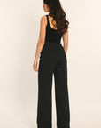 PANTALON TAILLE HAUTE - NOIR - ALBA