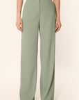 PANTALON TAILLE HAUTE - SAUGE - ALBA