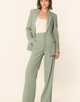 PANTALON TAILLE HAUTE - SAUGE - ALBA