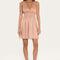 ROBE COURTE - ALEXIANE - PECHE/GOLD