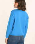 PULL BOUTONNÉ - BLEU - AMELINA