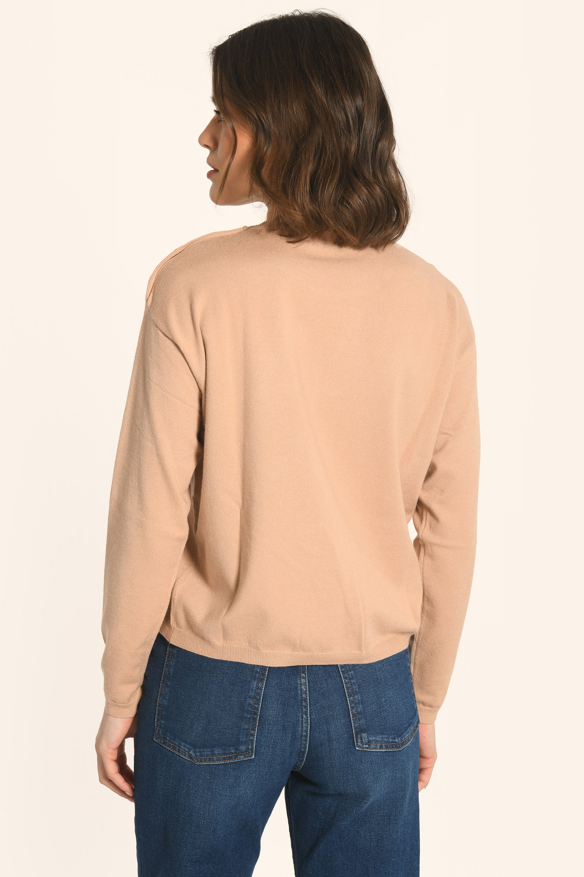 PULL BOUTONNÉ - LATTE - AMELINA