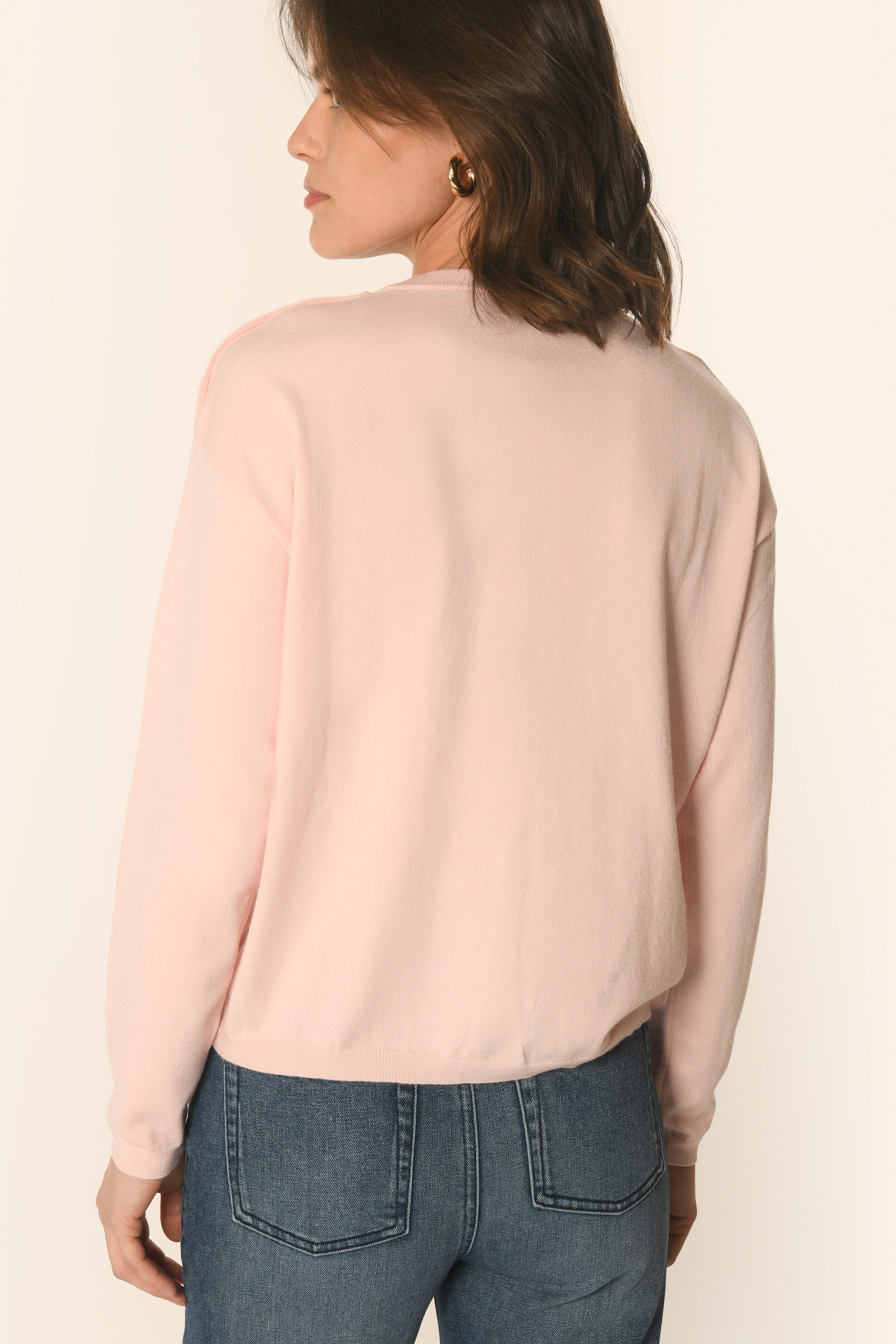 PULL BOUTONNÉ - ROSE PÂLE - AMELINA