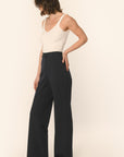 PANTALON TAILLE BASSE - MARINE - AMY