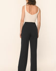 PANTALON TAILLE BASSE - MARINE - AMY