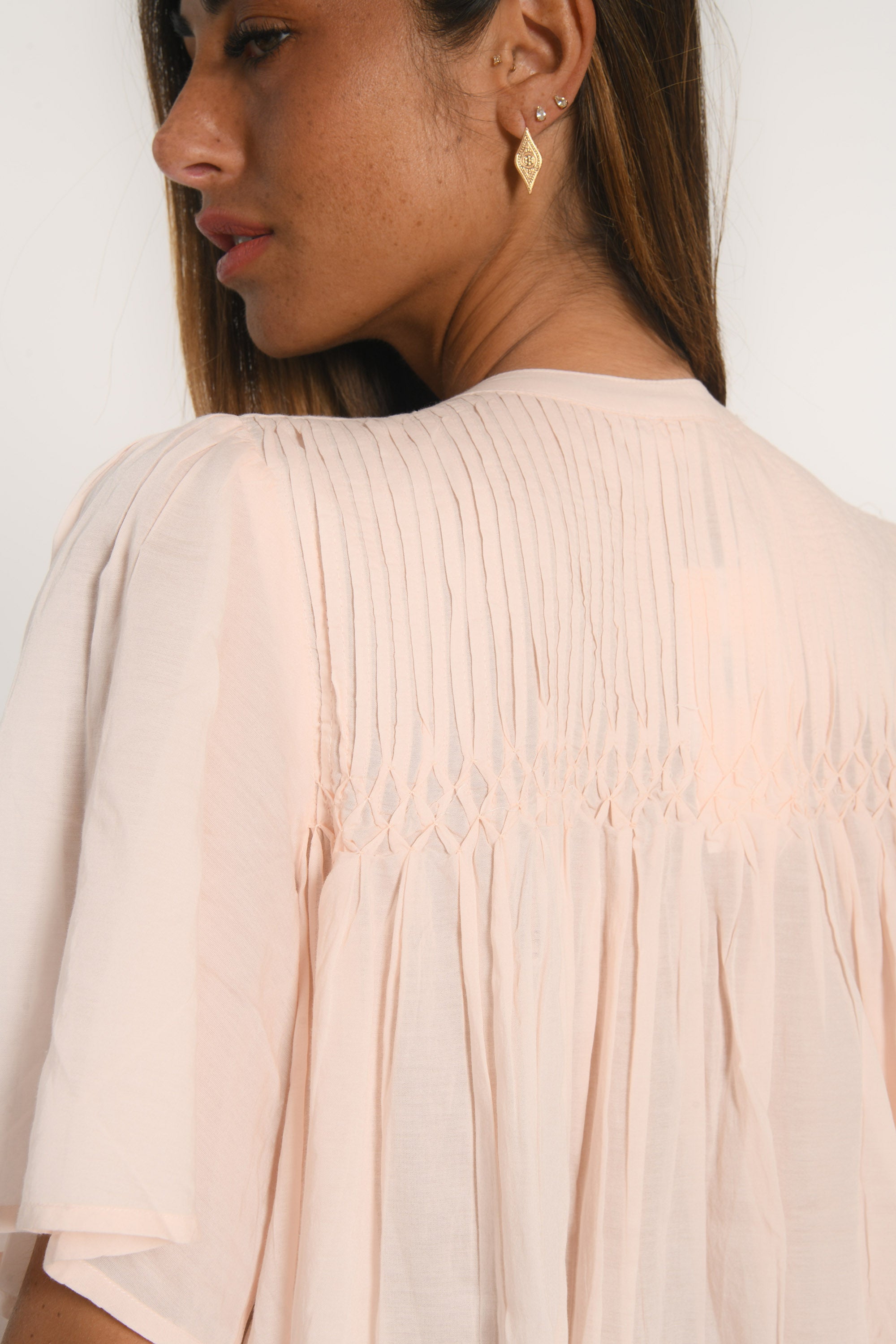 BLOUSE - ANAHI - ROSE POUDRE