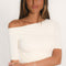 TOP ASYMÉTRIQUE - ANILA - NOIR