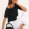 TOP ASYMÉTRIQUE - ANILA - NOIR