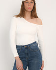 TEE SHIRT MANCHES LONGUES - ANYA - BLANC
