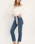 TEE SHIRT MANCHES LONGUES - ANYA - BLANC