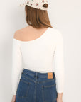 TEE SHIRT MANCHES LONGUES - ANYA - BLANC