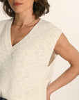PULL SANS MANCHES - BLANC - AUDREY