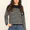 PULL MARINIÈRE COL BATEAU - NAVY/ÉCRU - AURE