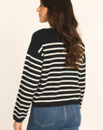 PULL MARINIÈRE COL BATEAU - NAVY/ÉCRU - AURE