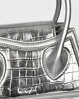 BAG TINY CROCO SILVER