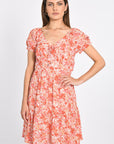 ROBE COURTE HELEN MULTI CORAIL