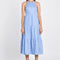 ROBE EN LIN MIDI TAHIA BLUE BELL