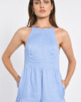 ROBE EN LIN MIDI TAHIA BLUE BELL