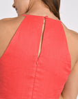 ROBE EN LIN MIDI TAHIA STRAWBERRY