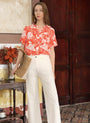 CHEMISIER MANCHES COURTES - ADELAIDE - ORANGE