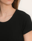 TEE SHIRT MANCHES COURTES - JENNY - NOIR