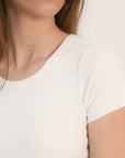 TEE SHIRT MANCHES COURTES - JENNY - BLANC