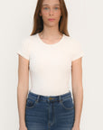 TEE SHIRT MANCHES COURTES - JENNY - BLANC