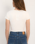 TEE SHIRT MANCHES COURTES - JENNY - BLANC